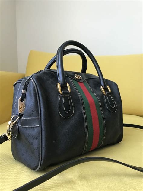 gucci black tote vintage|gucci bag old collection.